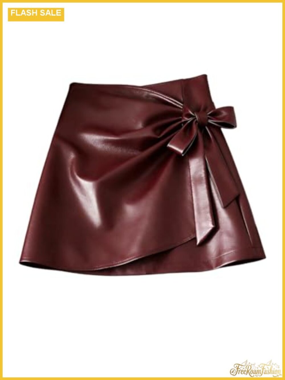 Faux Leather Mini Skirt High Waisted A Line Y2k